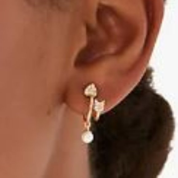 KATE SPADE Love Game Huggie Earrings - Picture 4 of 6